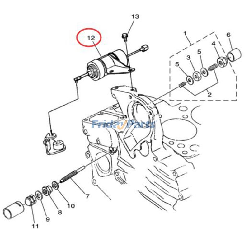 Solénoïde d'arrêt de carburant Pour Yamaha