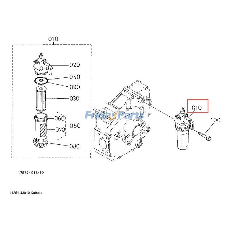 FridayParts Fuel Strainer Filter Assy
