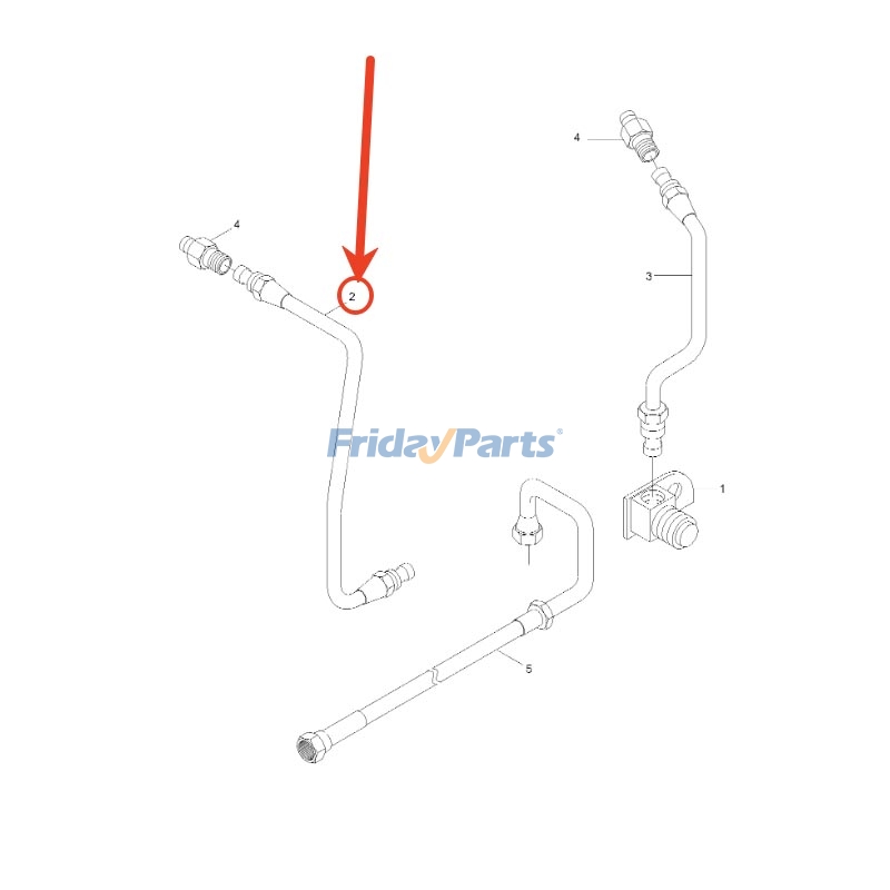 Tubo de suministro de combustible 3418284 para motor Cummins ISM QSM11, excavadora Hyundai R450LC-7, R480LC-9, R510LC-7 y cargadora HL780-3A Para HYUNDAI