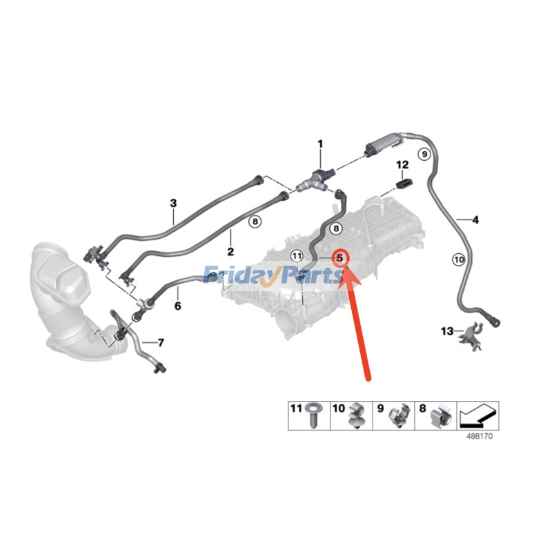Fuel Tank Breather Line for Vehicle
