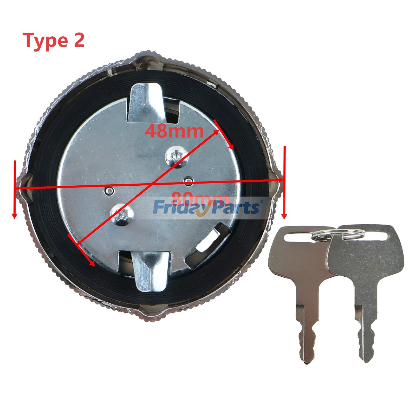 Excavator Fuel Tank Cap with Keys