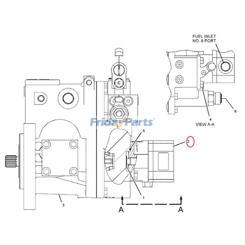 FridayParts Kraftstofftransferpumperpillar CAT 6