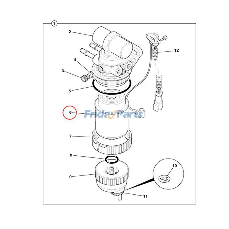 Fuel Water Separato For JCB Excavator
