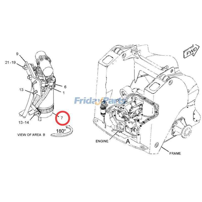 FridayParts Fuel Water Separator Assemblyerpillar CAT