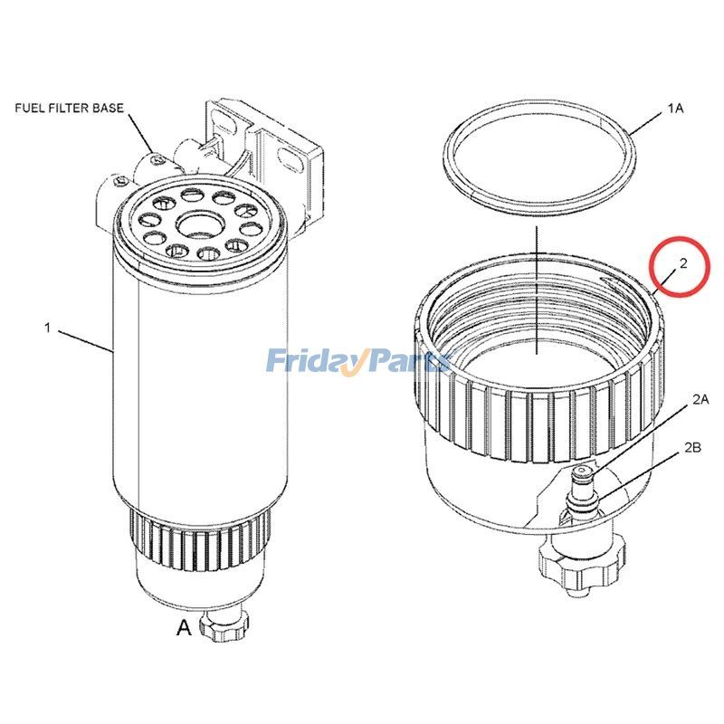FridayParts Fuel Water Separator Bowlerpillar CAT C9 336D