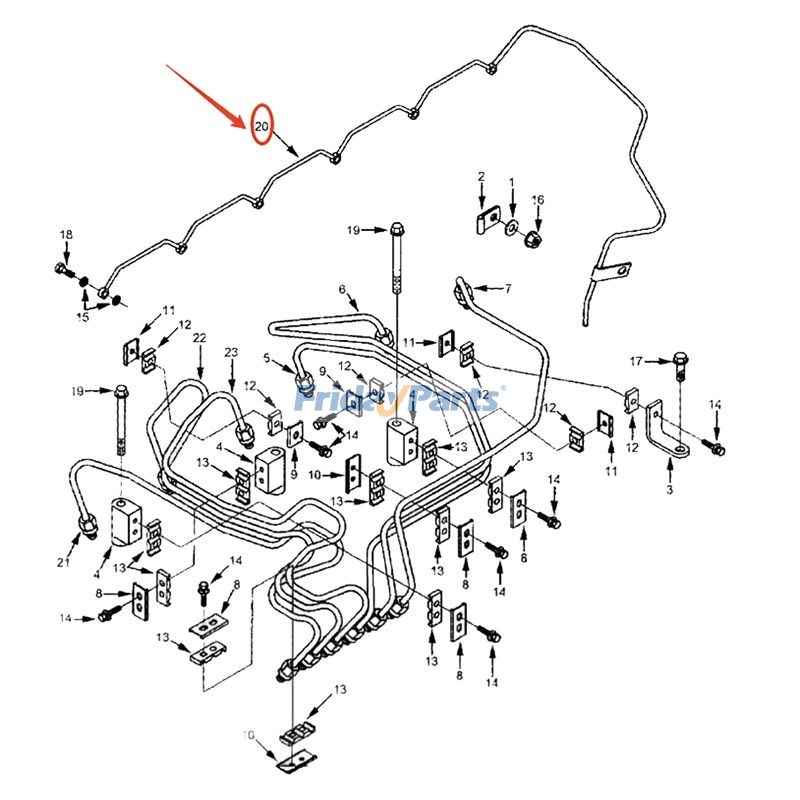 Fuel Drain Tube  for Engine,Excavator