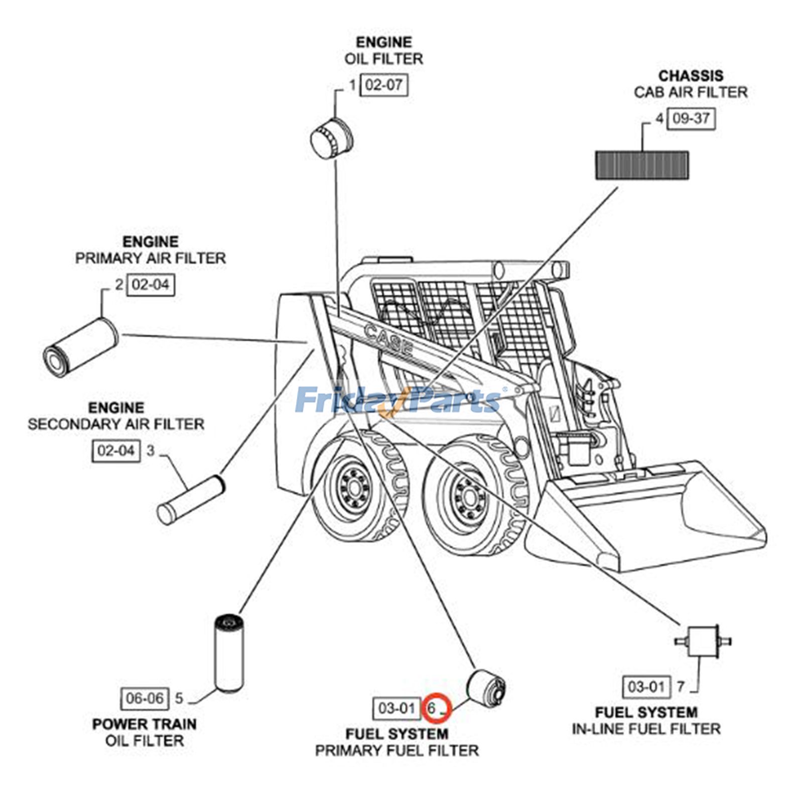 FridayParts Fuel Filter