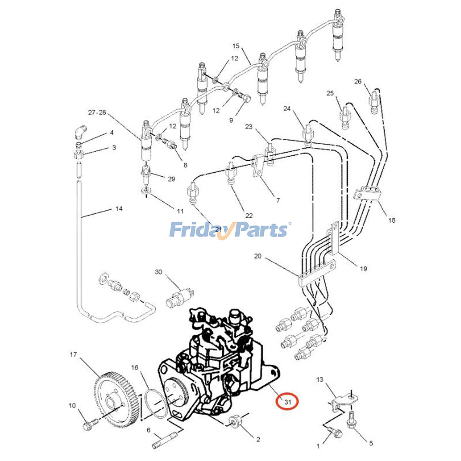 Bomba de inyección de combustible 192-9788 20R-4820 para motor Caterpillar CAT 3056 Cargador 924G Para CAT