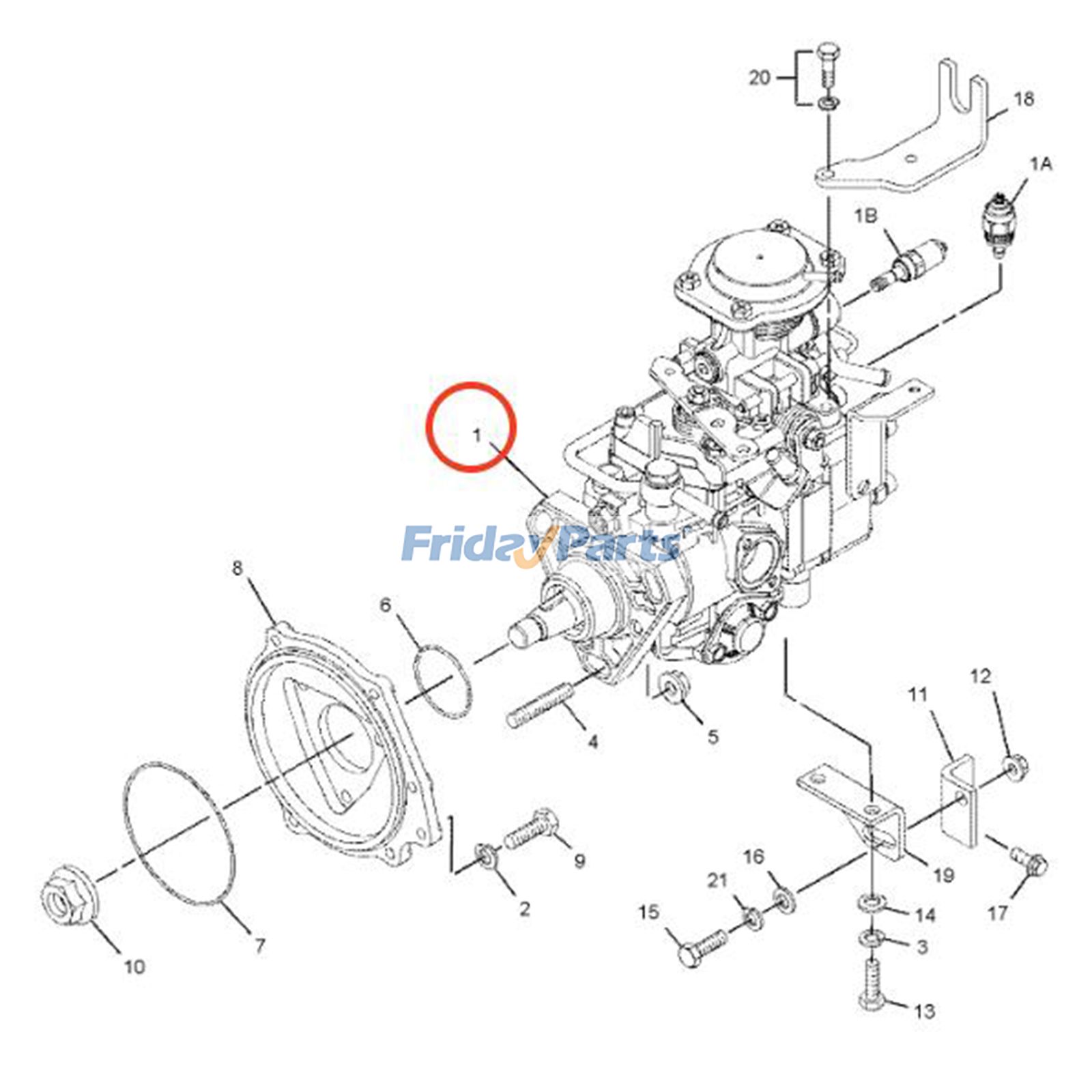 Bomba de inyección de combustible 340-5862 para motor Caterpillar CAT C3.4 3044C Cargador 297C 272C 299C Para Bosch,Para CAT,Para Mitsubishi,Para OTRA MARCA
