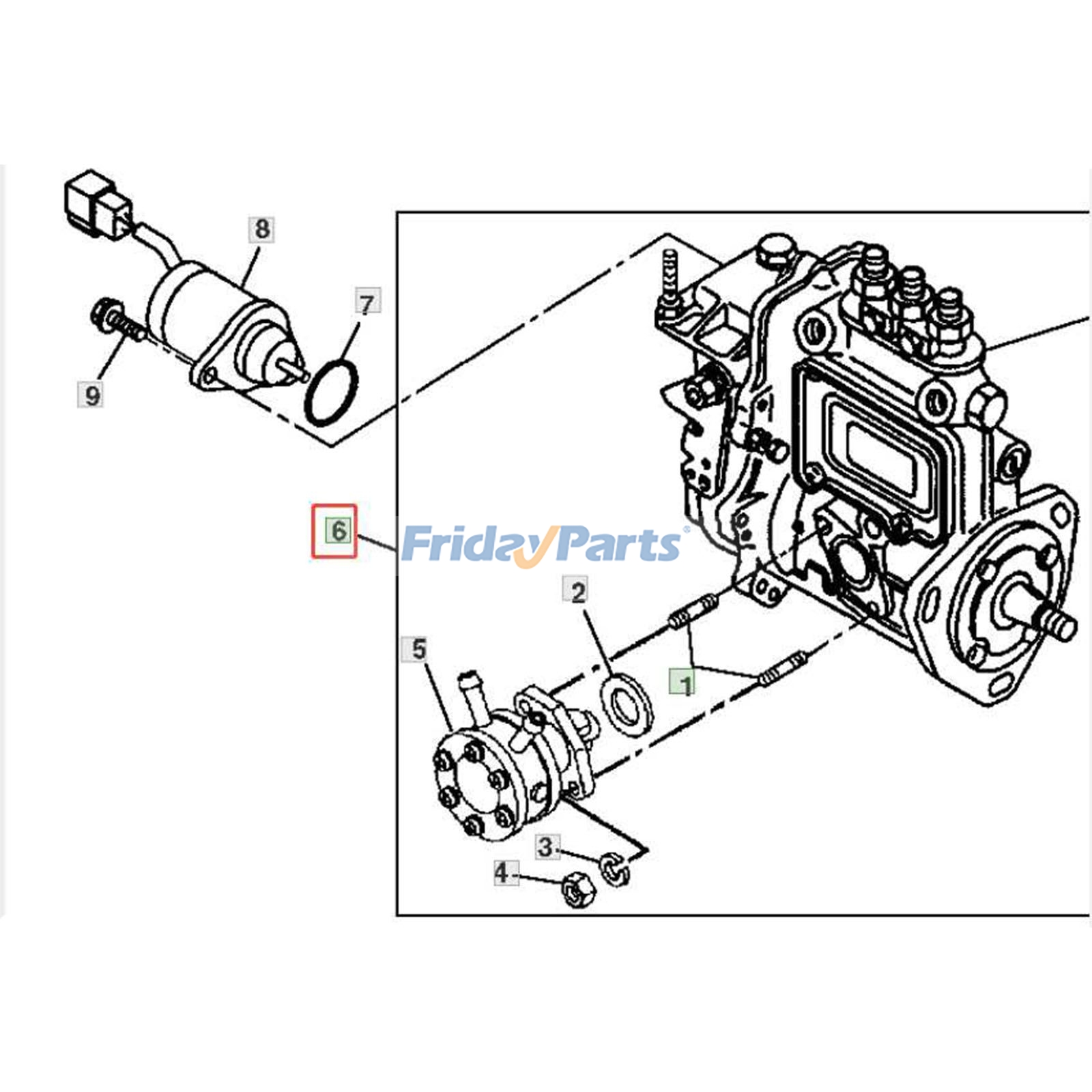 Fuel Injection Pump AM881045 for John Deere Tractor 4310 Para JOHN DEERE
