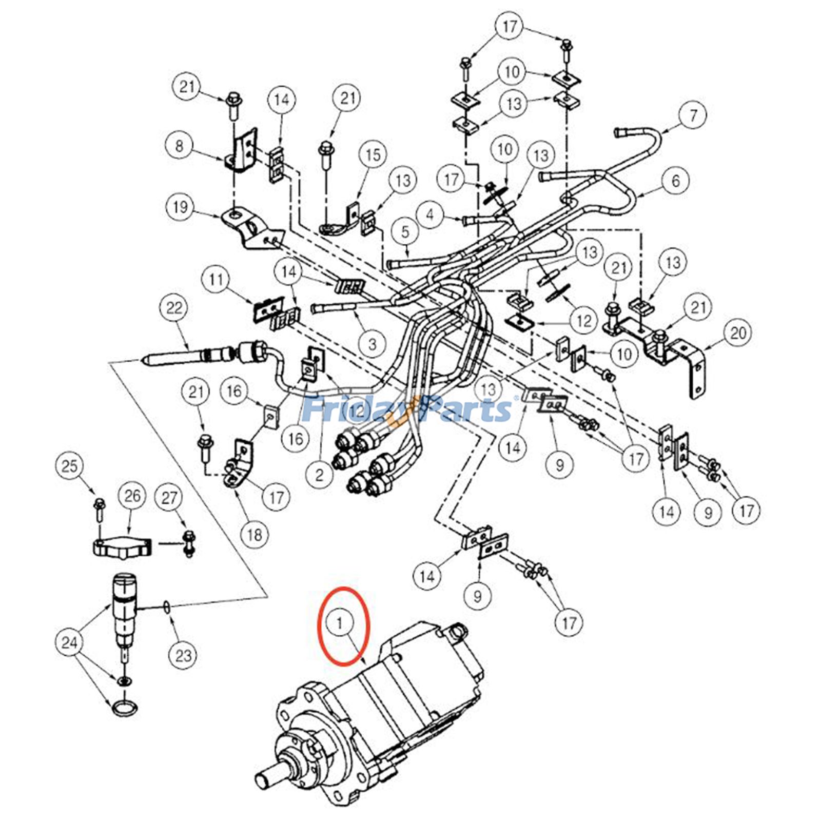 Parte para Excavadora