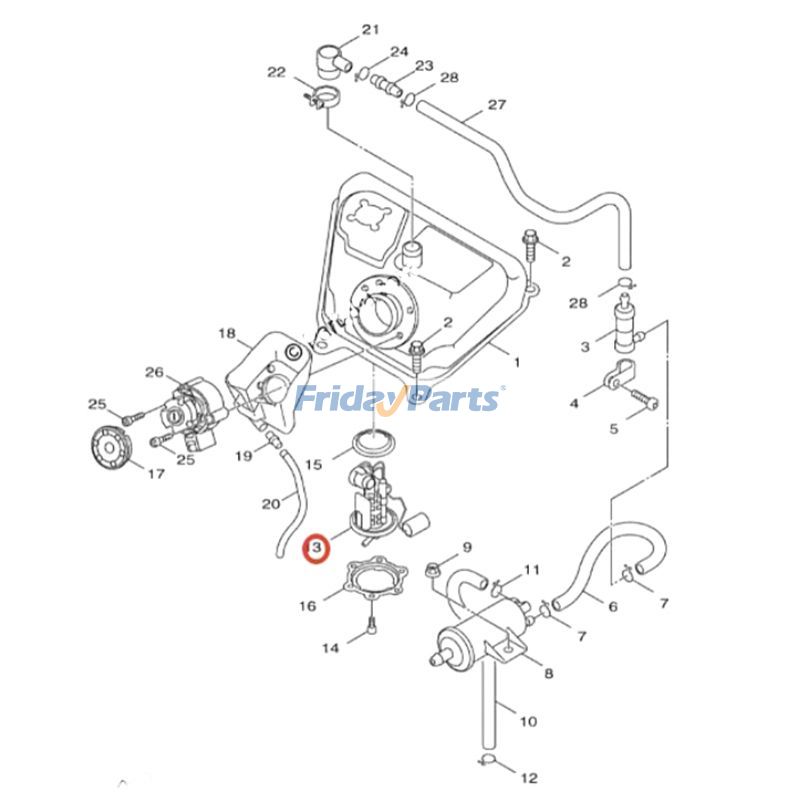 Pompe à carburant pour Moto Pour Yamaha