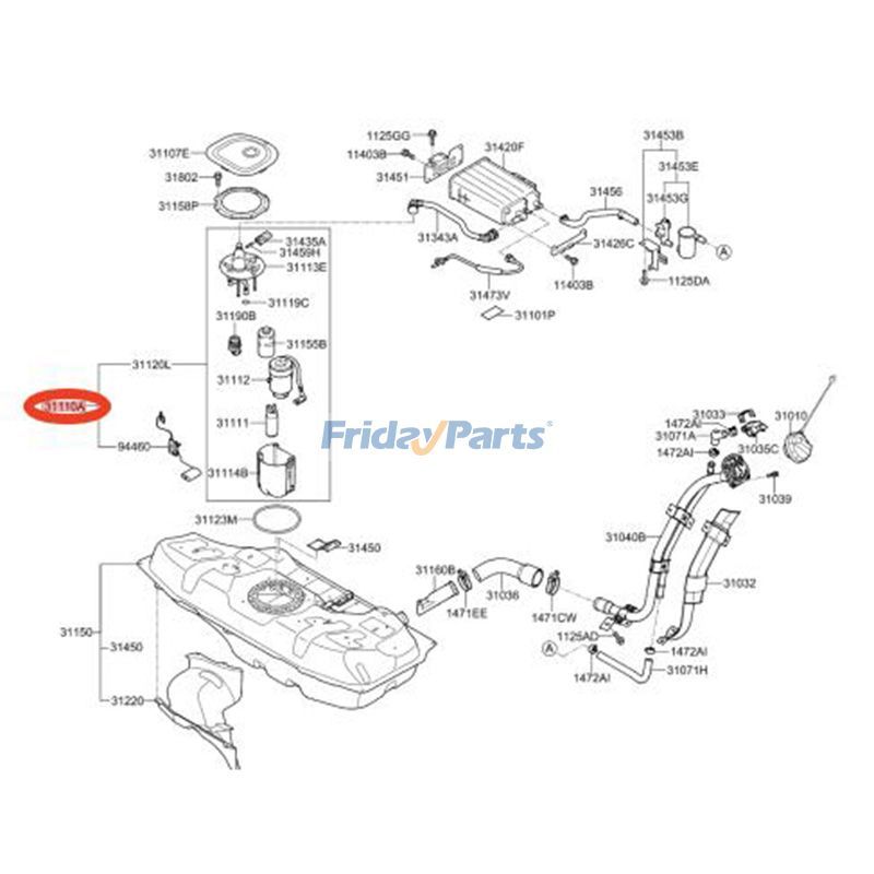 FridayParts Fuel Pump Module Assembl
