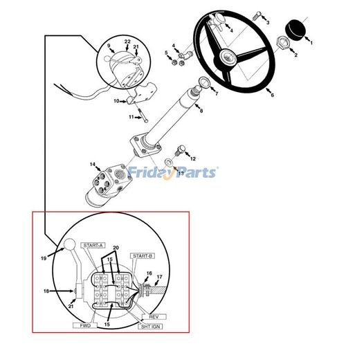 FWD/REV Master Switch 91083081 for JLG Gradall Telehandler 522 524 534C ...