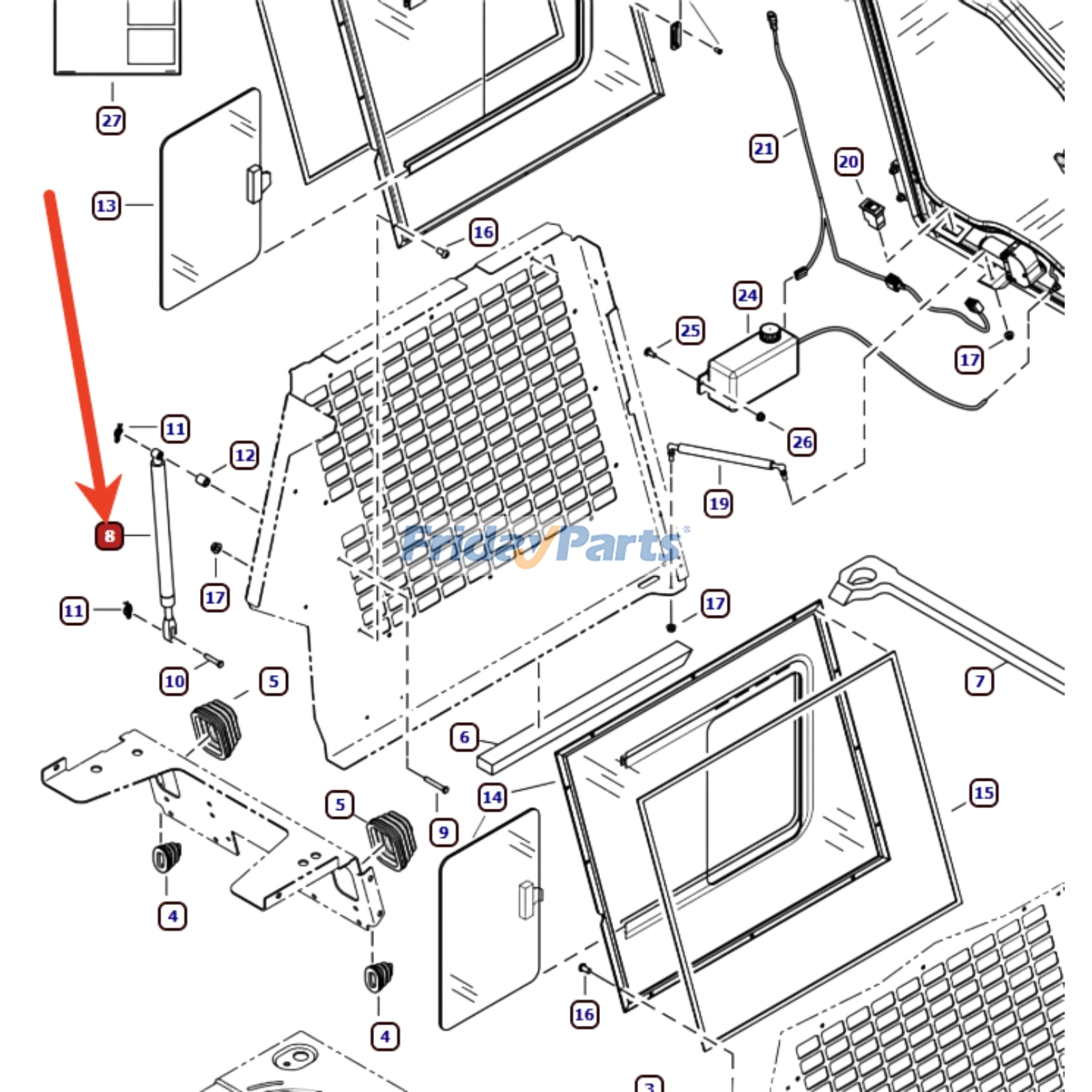 Gas Spring for Loader