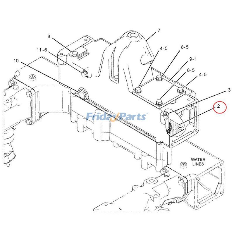 Junta de tapa de carcasa 7N4927 para motor Caterpillar 3508 3512 3516 Excavadora CAT 5130 5230 Cargadora de ruedas 992G 994 Para CAT