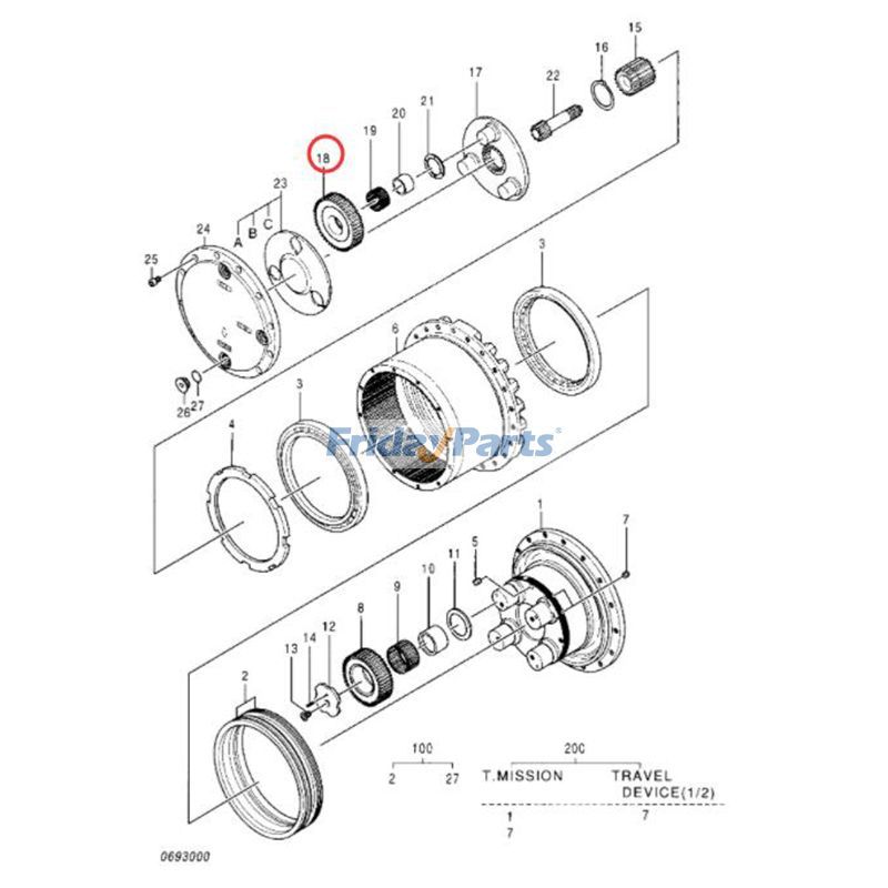 Gear for Excavator