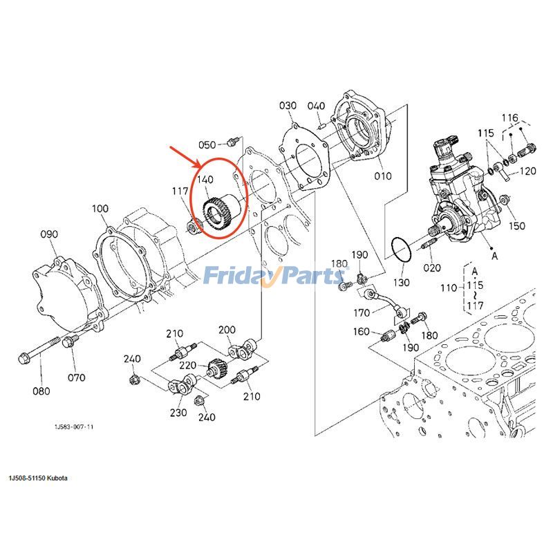 Supply Pump Gear for Loader,Tractor