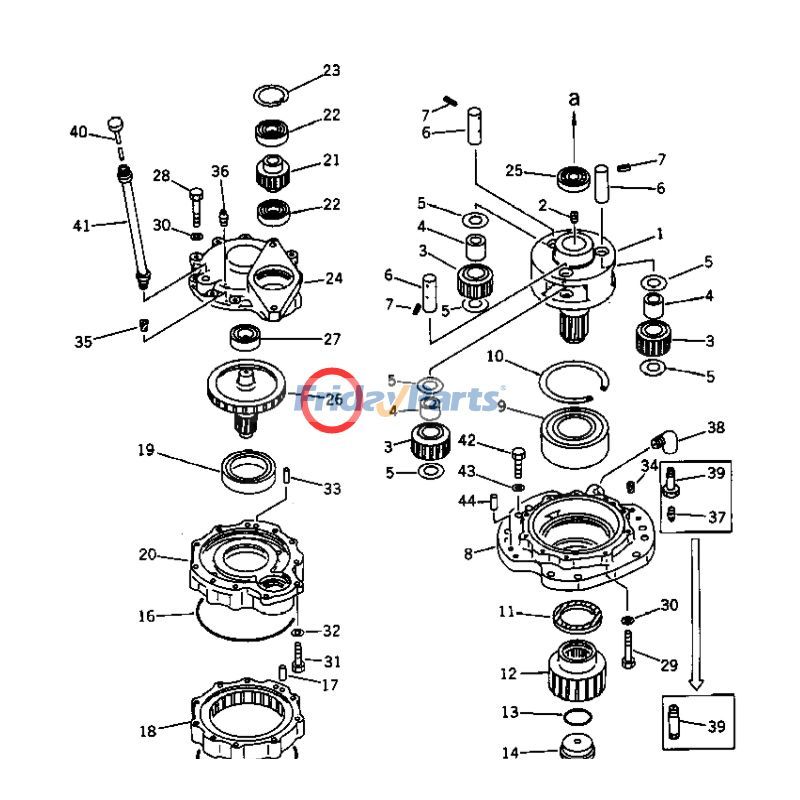 Compra Engranaje 21K-26-21110 para excavadora Komatsu PC150LC-3 PC150-3 PW150-1 en Fridayparts