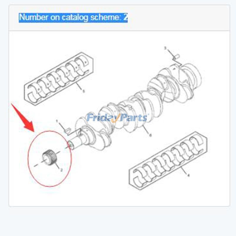 Kurbelwellenrad 2767391 für Caterpillar CAT 320D GC 320D2 323D M316D M318D M322D C6.6 C7.1