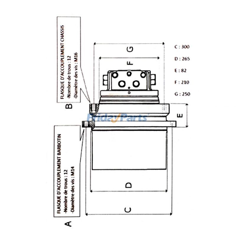 FridayParts Getriebebaugruppe mit Motor für Doosan Daewoo