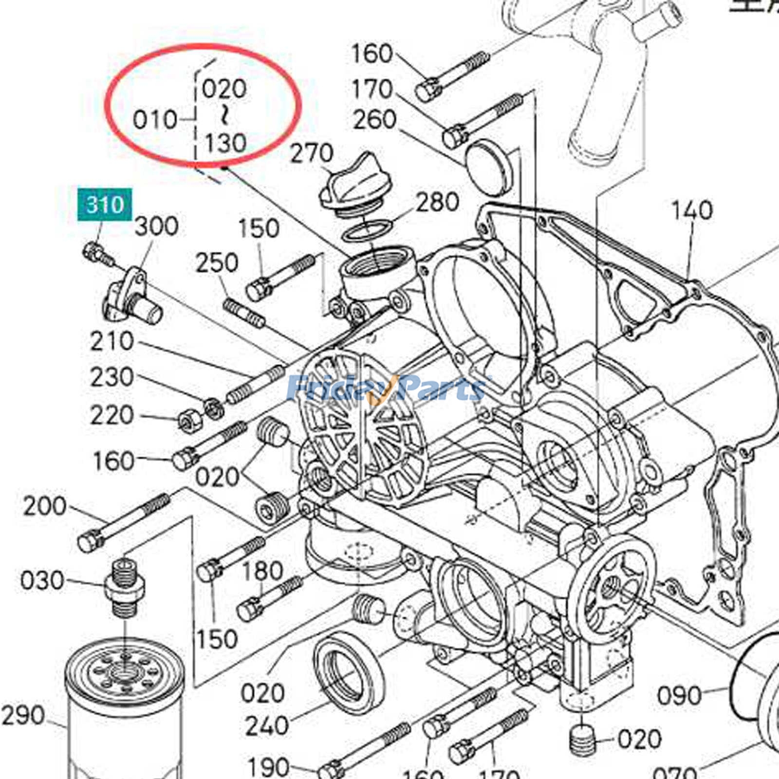 Caja de engranajes 1G345-04022 para motor Kubota V1505 Excavadora KX61-3 KX71 KX71-3 KX71-3S Para KUBOTA