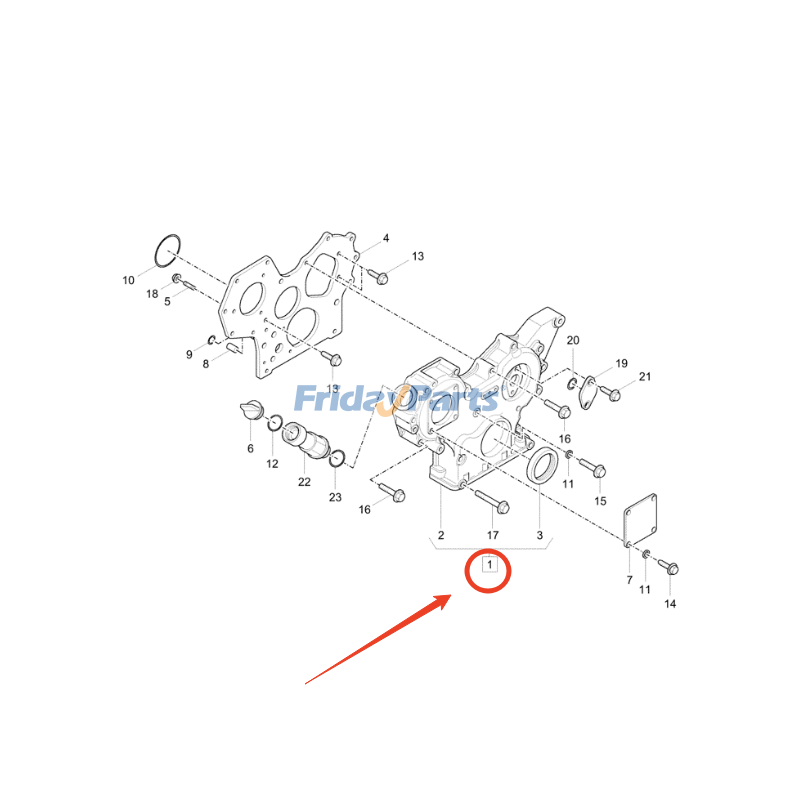 Gear Case Assembly for Engine,Excavator