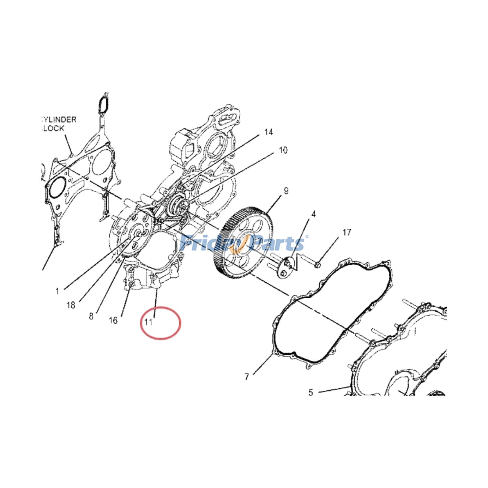 Gear Case Housing for Compactor,Dozer,Engine,Excavator,Loader,Skidder,Telehandler