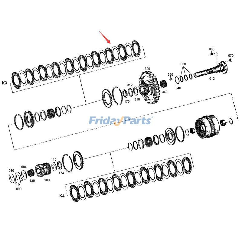 Engrenage de transmission à disque d'embrayage intérieurpour Tracteur,Autres Équipements de Construction