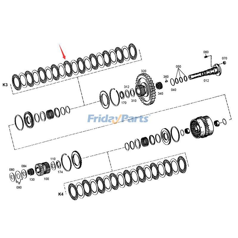 Äußere Kupplungsscheibe 0501309329 für ZF-Getriebe 4WG180 4WG200 6WG200
