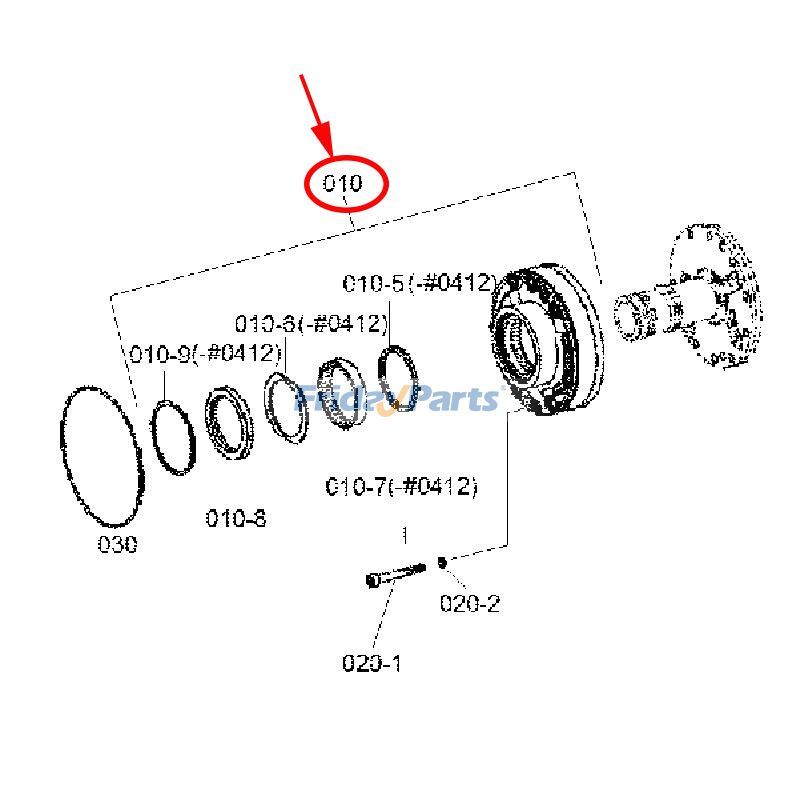 FridayParts Gear Pump HDF70-7 HL740-F HL740TM-F HL940 