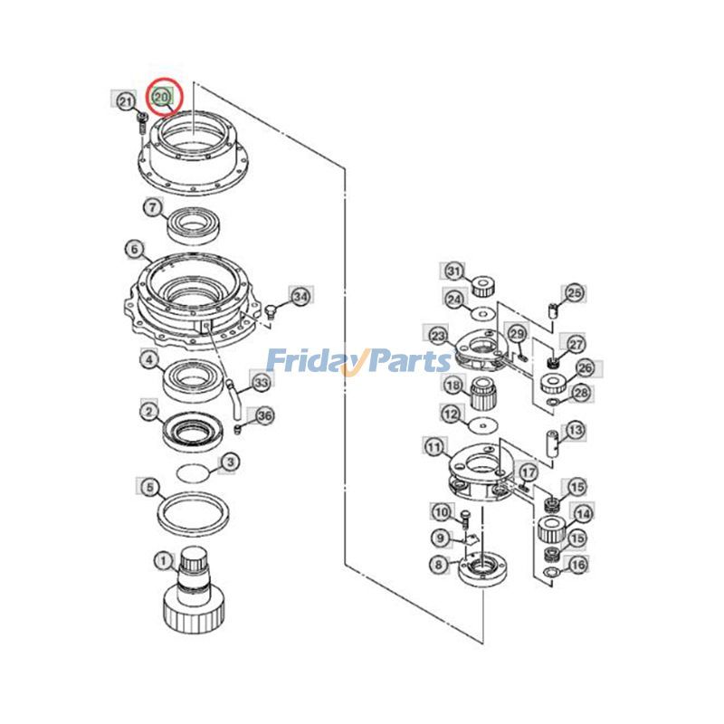 Gear Ring for Excavator
