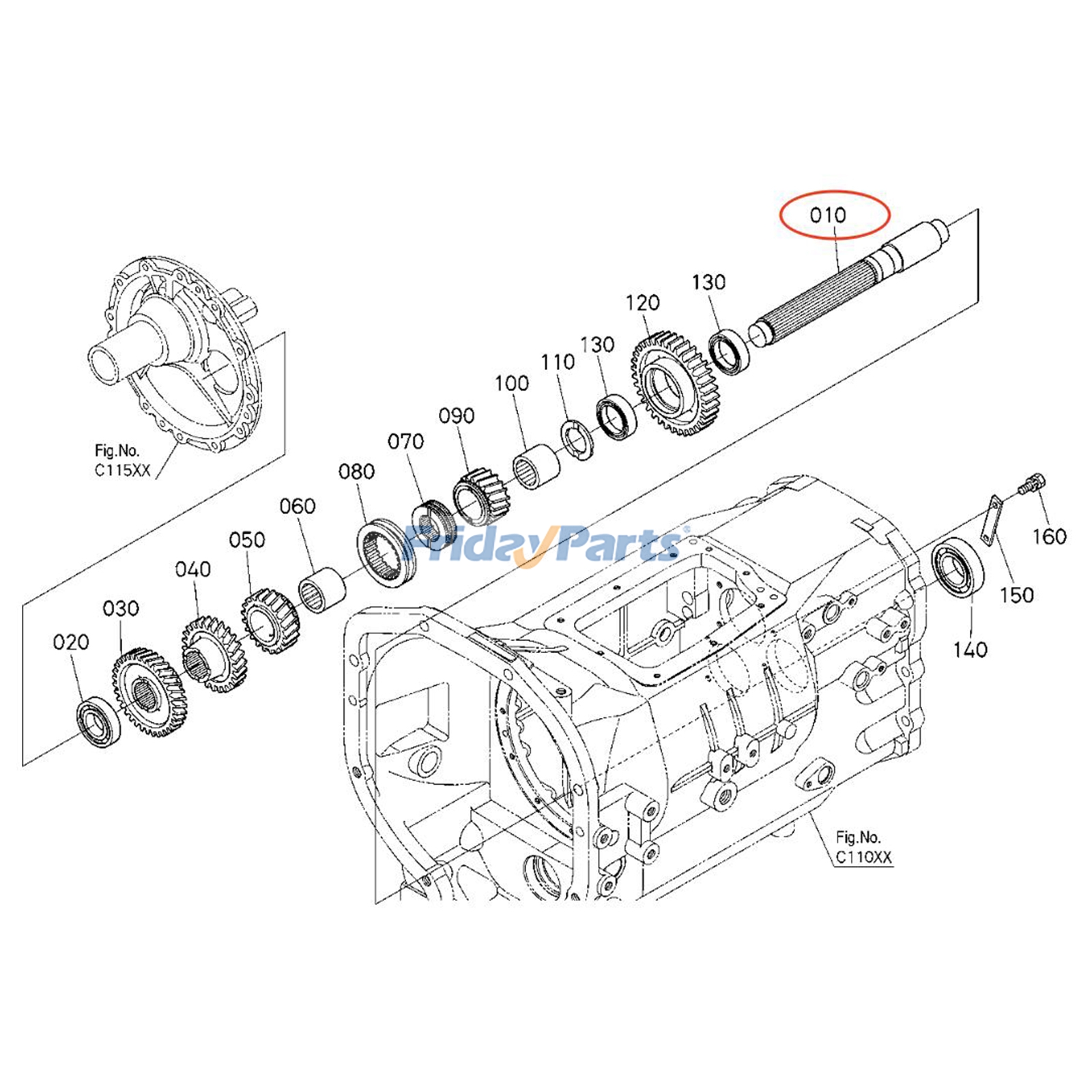 Gear Shaft for Tractor