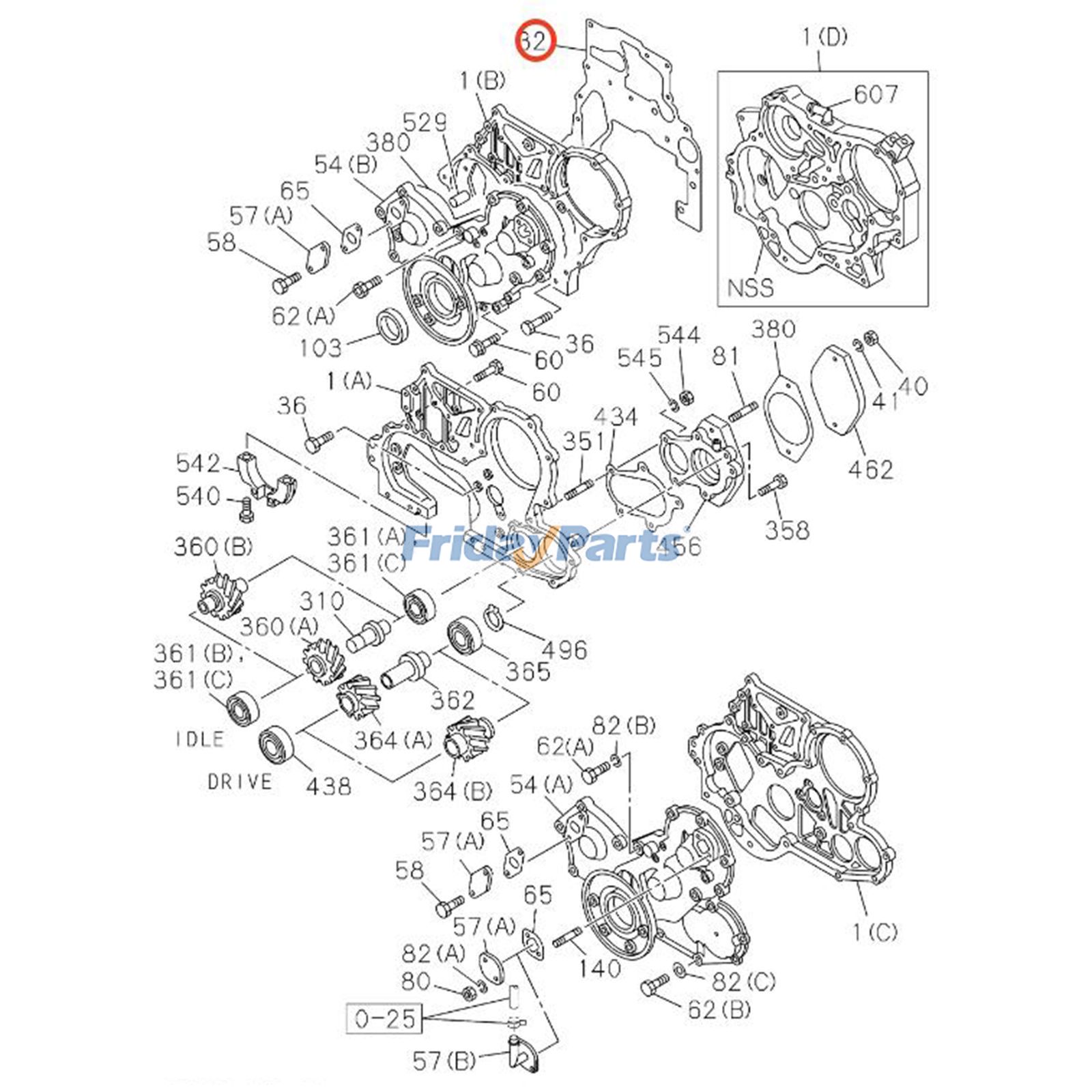 Gear Case Gasket for Engine,Excavator