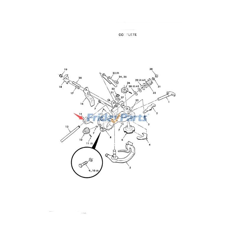 FridayParts Getriebeschnecke New Holland D1210S Massey Ferguson LB324P LB324PC LB333P Ballenpresse