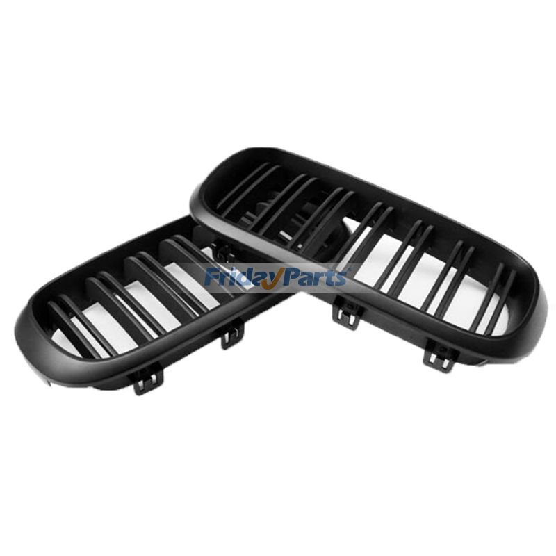 Glänzend schwarz Dual Lamellen Front Niere Grill Grille 51712334708 51712334710 für BMW F15 F16 X5 X6 2014-2018