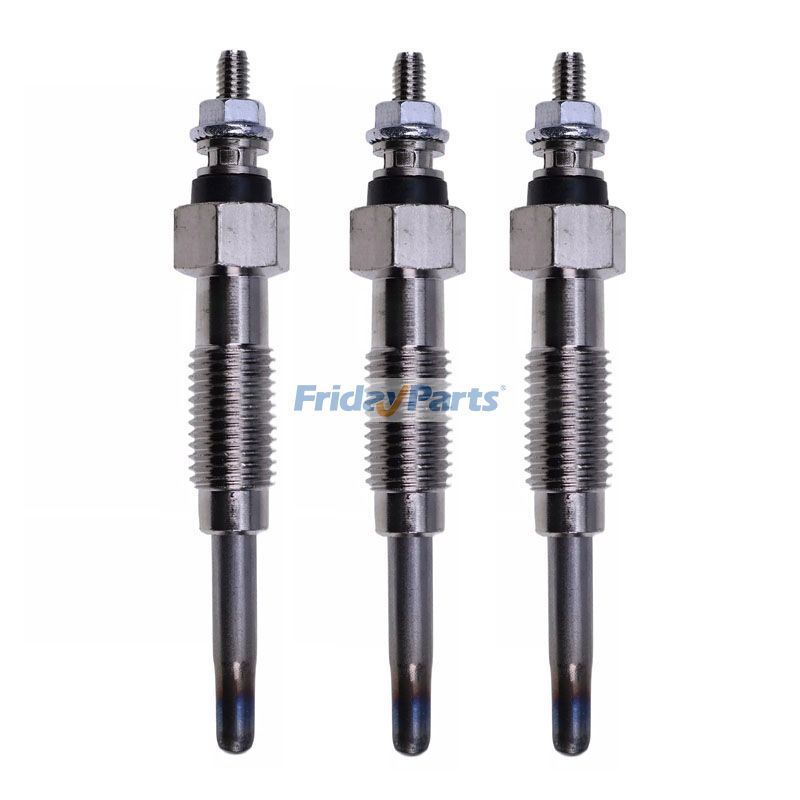 10,5 V, 3 Stück Glühkerze 16261-65510 2666A013 für Perkins Motor 700 Serie Kubota Rasenmäher F2400 FZ2100 FZ2400 Bagger KX41H KX61 KX61H