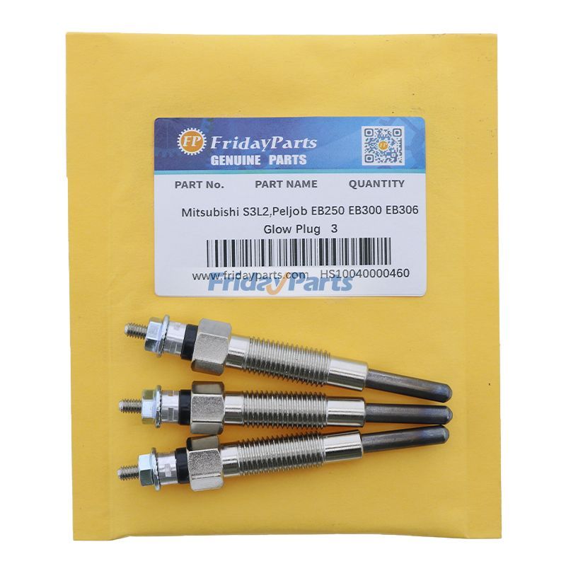 Glühkerze für Mitsubishi-Motor S3L2 S3L Peljob Bagger EB250 EB300 EB306, 3 Stückfür Für Mitsubishi,Für andere Marken