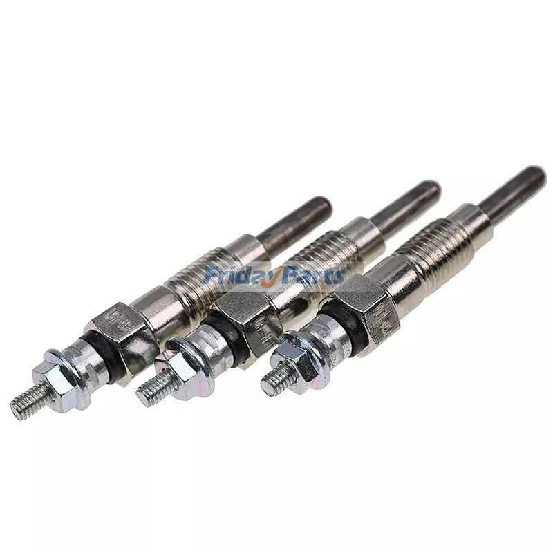 3Pcs Glow Plug for Yanmar 3TN66C 3TN66UJ 3TNA72UJ John Deere 375 F915 F925 F935 1435 for Engine,Excavator,Loader,Mower,Tractor,Heavy-Duty UTV