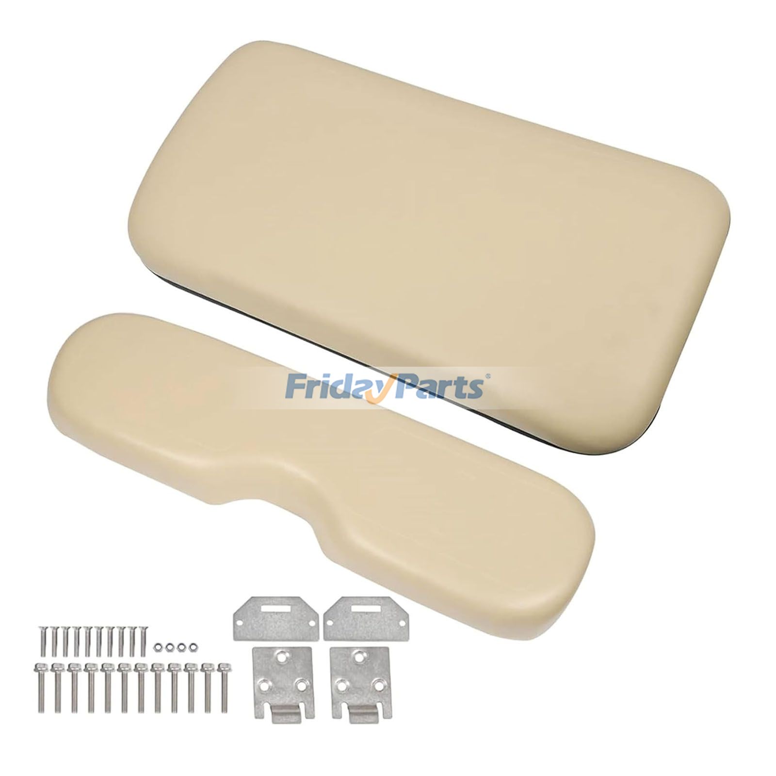 Ensemble de coussins de siège pour voiturette de golf (siège avant, dossier et siège inférieur) avec matériel de montage et charnière pour EZ-GO Medalist TXT 1994-2013