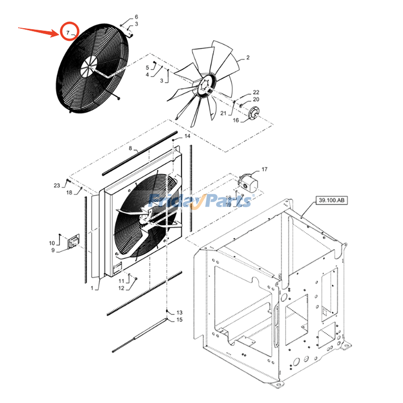 Protetor 47968096 84338665 para carregadeira New Holland W300C W270C para Carregadora 