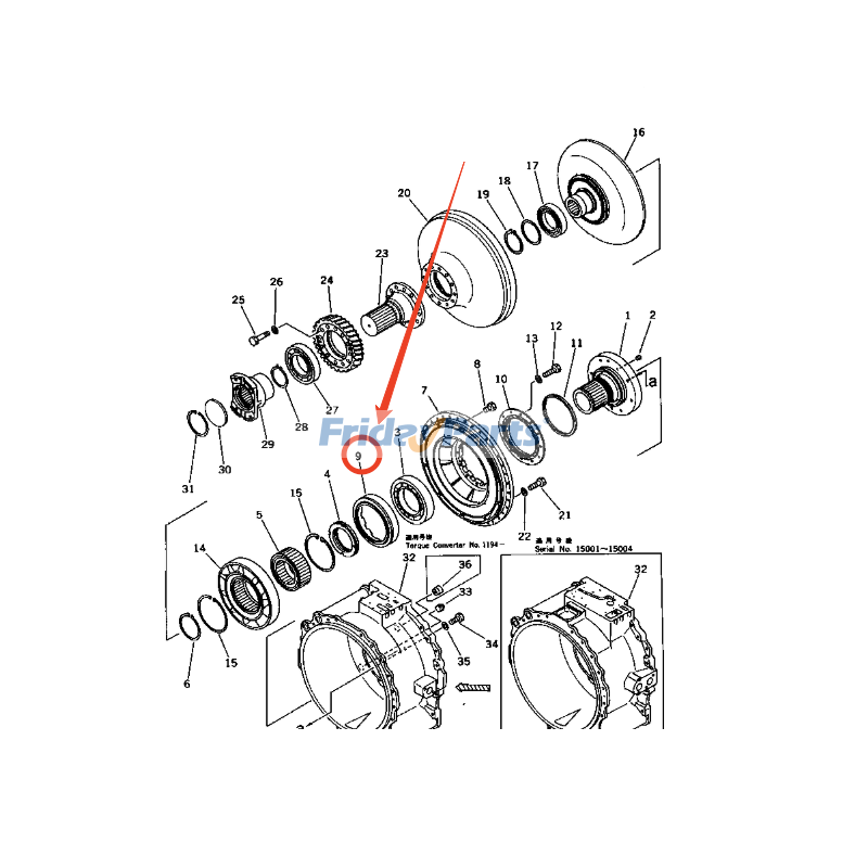 Guía 711-60-21190 para excavadora Komatsu Bulldozer D375A-1, D375A-2, D375A-3, D375A-3D, D375A-5D PC290LC-97. Calidad premium con 3 años de garantía. Para KOMATSU