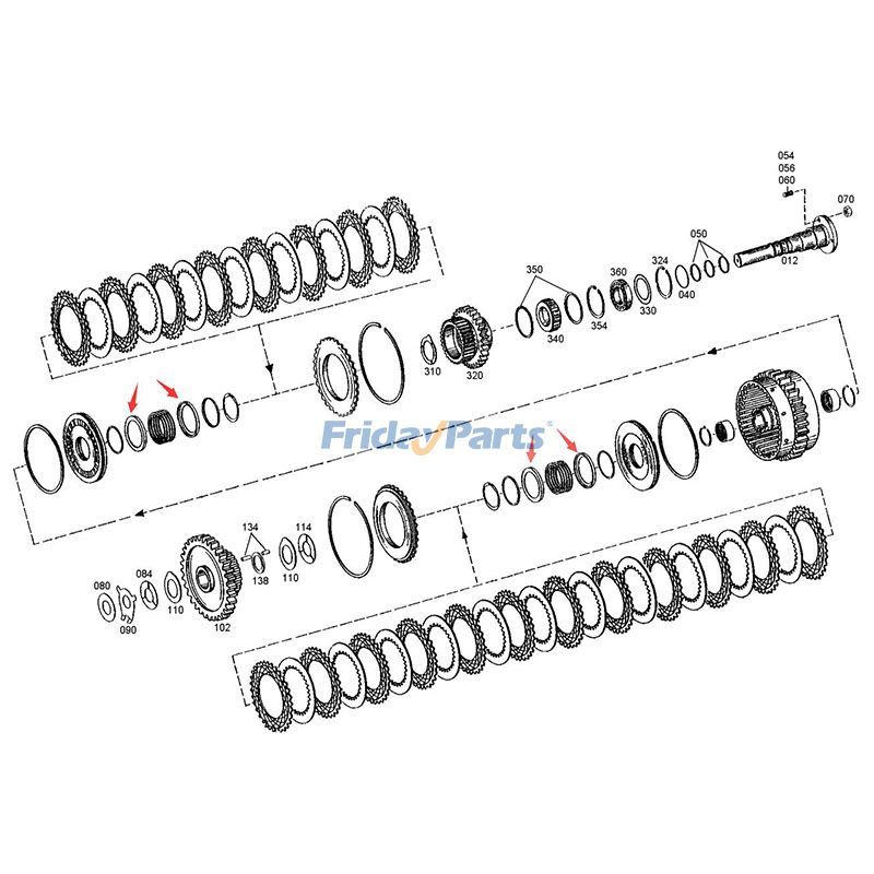 FridayParts 4 Stück Führungsring Getriebe 4WG180 4WG200 John Deere & CASE