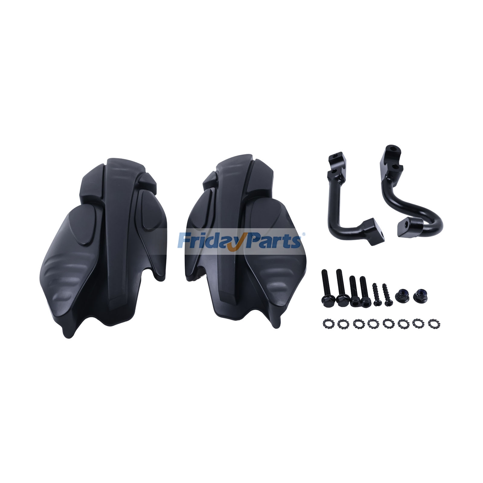 Hand Guard & Bracket Mount Kit 2876846 for Polaris Sportsman Scrambler Switchback Assault Rush 400 450 570 800 850 1000