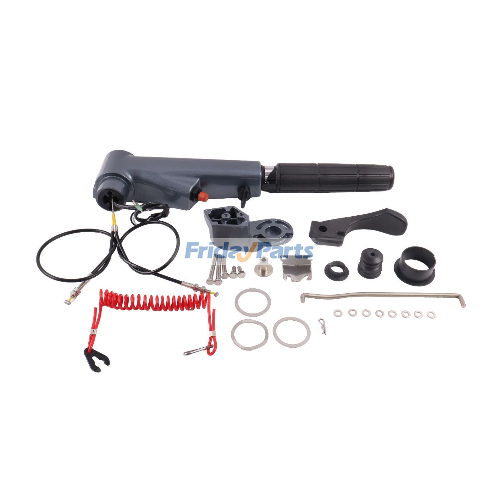 Conjunto de dirección con manija 6AH-W0084 para motores marinos fueraborda Yamaha de 4 tiempos F15 F20 de 15 HP y 20 HP 