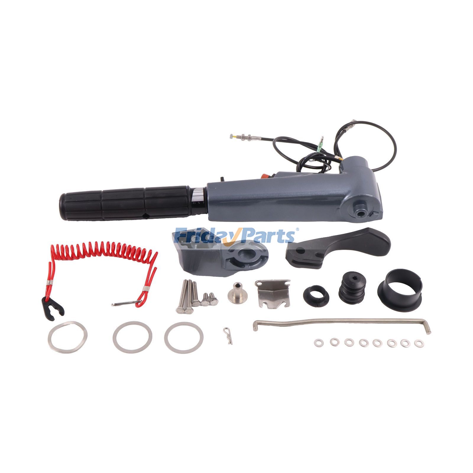 Conjunto de dirección con manija 6AH-W0084 para motores marinos fueraborda Yamaha de 4 tiempos F15 F20 de 15 HP y 20 HP