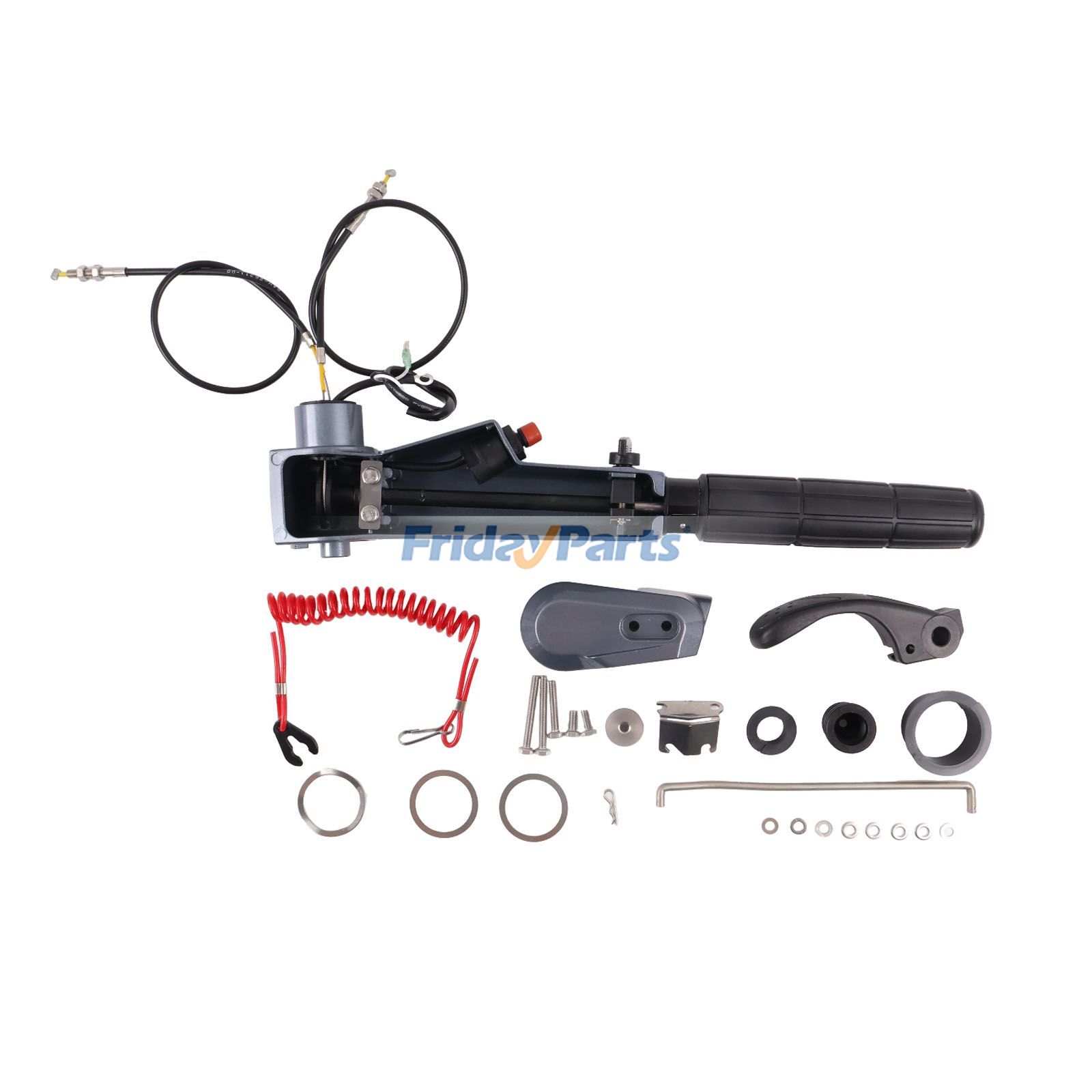 Conjunto de dirección con manija 6AH-W0084 para motores marinos fueraborda Yamaha de 4 tiempos F15 F20 de 15 HP y 20 HP para Motor  FridayParts