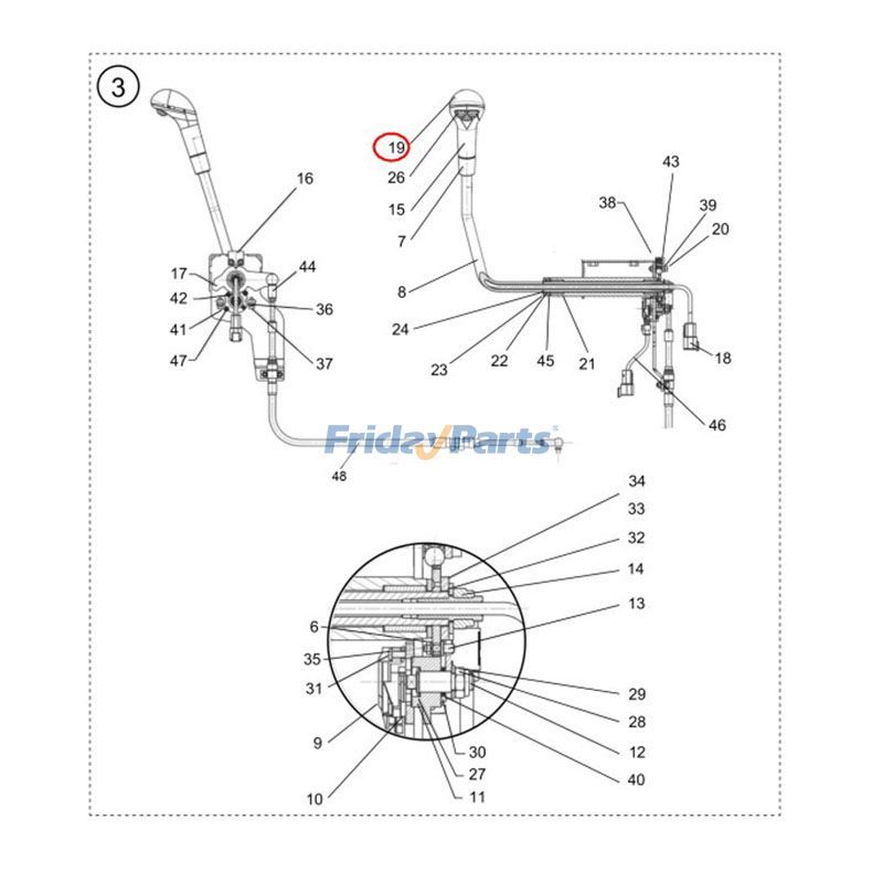 Poignée supérieurepour Compacteur
