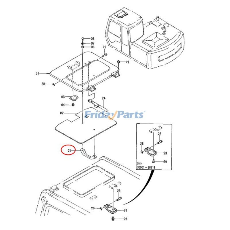 Handler 4204579 für Hitachi EX100-3 EX110-5 EX120-5 EX200 EX220 EX270 EX300LC EX400 EX60T-2 EX750-5 ZX180LC ZX800für Für HITACHI