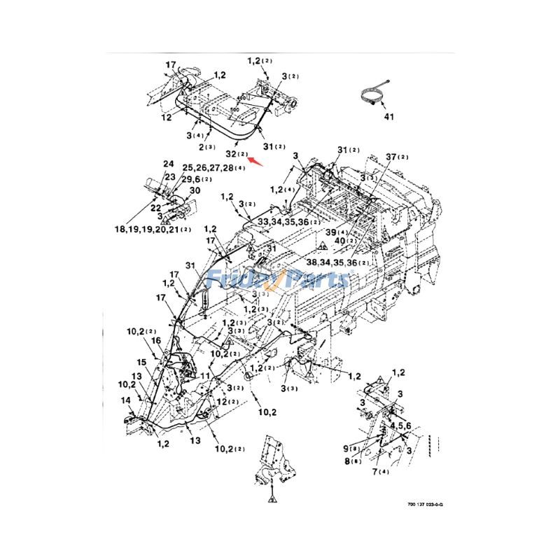 FridayParts Verlängerungskabelbaum New Holland Baler
